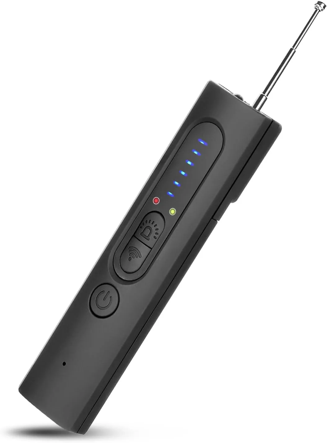 Hidden Camera Detectors 2025 Upgraded,Hidden Device GPS Detector Bug Detector, Spy Camera Detector, Wireless Signal Scanner for Travel Car Office, 6 Levels Sensitivity 4 Modes, Black