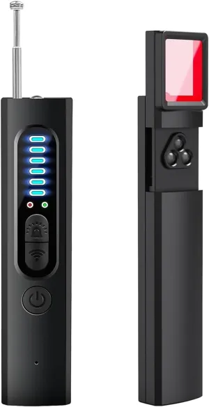 Hidden Camera Detectors,Bug Detector Anti Spy Camera Finder,GPS Tracker Detector Hidden Device Detector,Signal Scanner for Hotels Car Home Travel,6 Levels Sensitivity 4 Modes, 30H Working Time(Black)