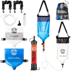 High Capacity Emergency Survival Water Straws - Personal Water Filter for Camping, Hiking, Travel, Biking, Survival, Emergency preparedness, Lightweight, Reusable and with no Expiration Date. (1)