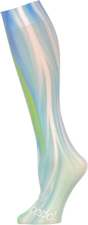 Hocsocx Purple Wave Unisex Performance Socks, Moisture Wicking Protection for Field & Ice Hockey, Ski & Boots