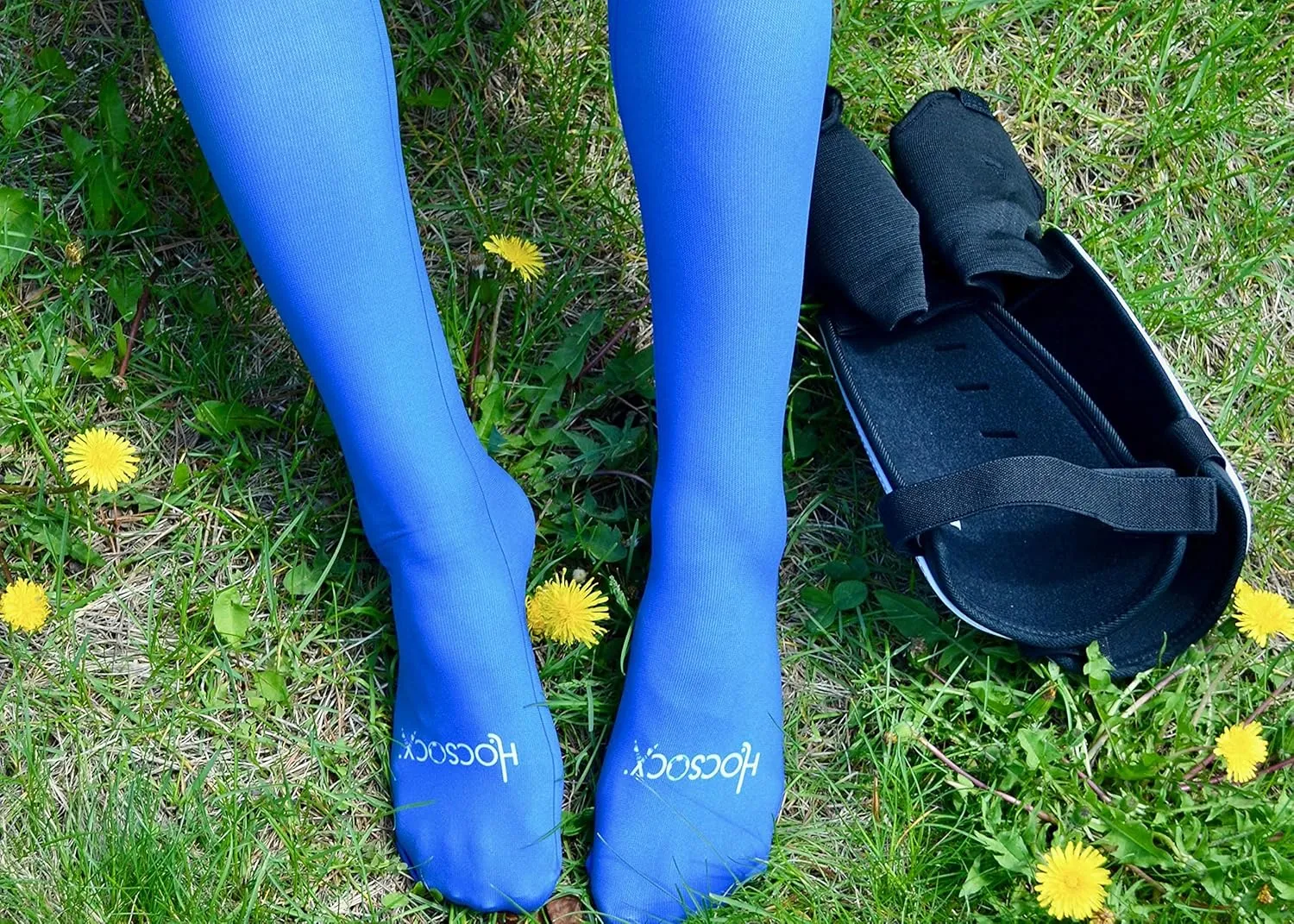 Hocsocx Royal Blue Socks Performance Liner Moisture-Wicking Protection for Field Hockey, Ice Hockey, and Soccer