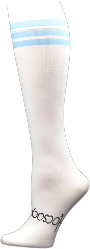 Hocsocx Tube, Navy Stripe Socks Performance Liner Moisture-Wicking Protection for Field Hockey, Ice Hockey, and Soccer