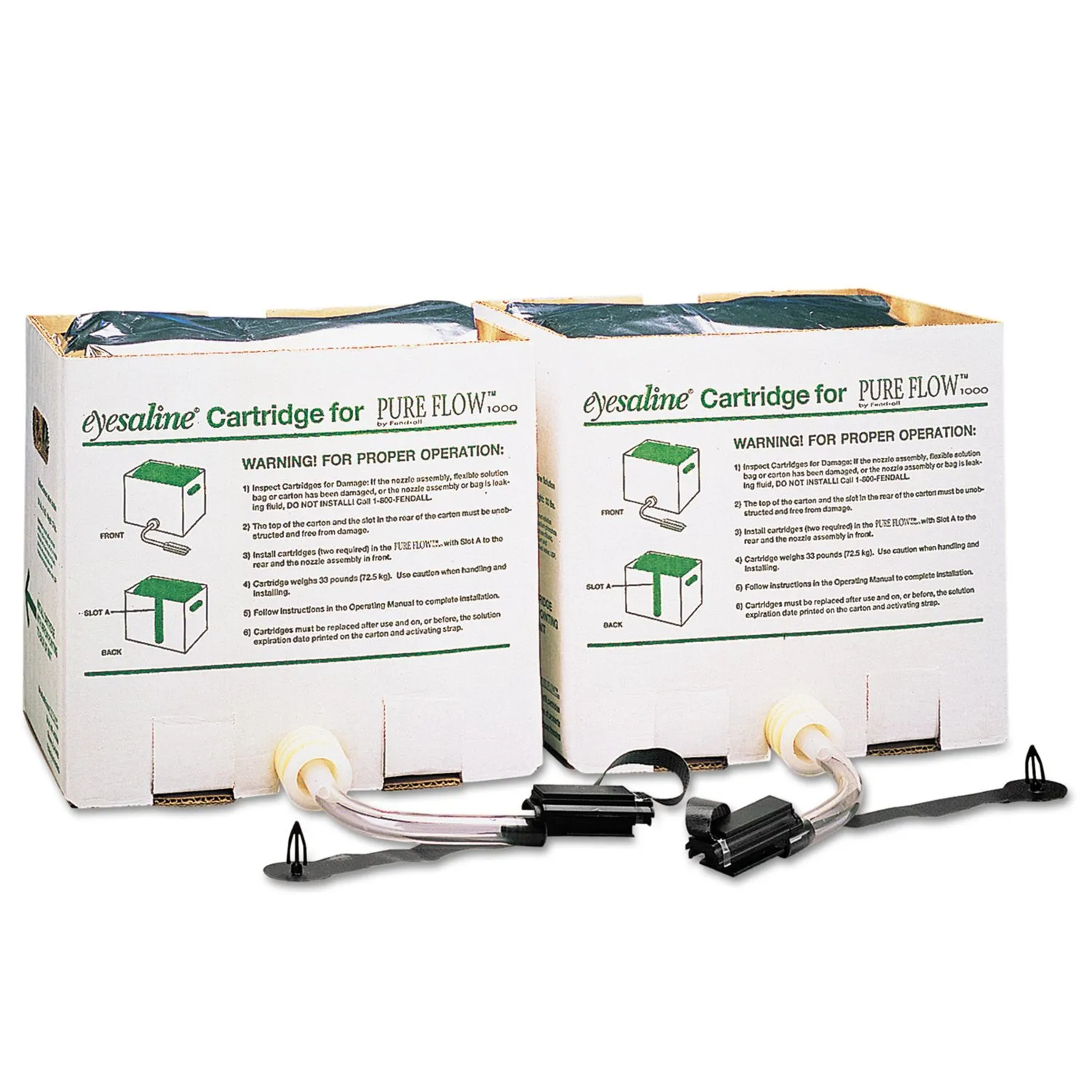 Honeywell 2 Piece Saline Cartridge Set, for Fendall Pure Flow 1000 Emergency Eyewash Station