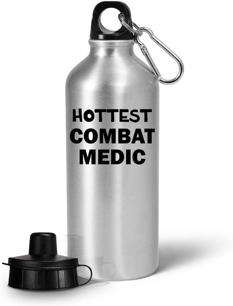 Hottest Combat Medic Water Bottle Tumbler Portable Drinkware - Gifts for Field Medics Funny Cute Gag Military Personnel Army Emergency First Aid Trauma Care