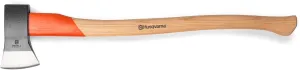 Husqvarna 27-Inch German Style Splitting Axe, Ash Wood Handle and Forged Steel Axe Head, Includes Durable Cover