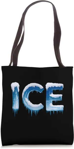 Ice Cold Winter Snow Icicles Funny Cool Design Tote Bag