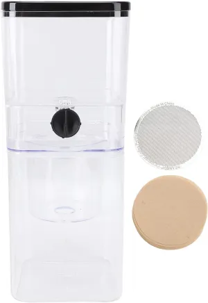 Ice Drip Coffee Pot, 400ml Adjustable Speed Portable Ice Drip Cold Brew Pot Multifunctional Large Capacity transparent Ice Drip Coffee Pot forr Home