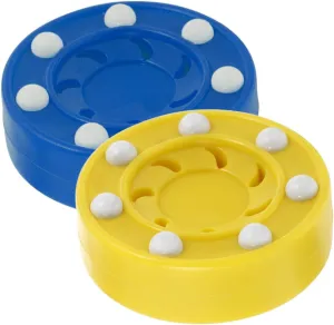 Ice Hockey Ball Set 2 Pcs Hockey Pucks for Street Indoor Practice Boys and Girls Adults Training Tool