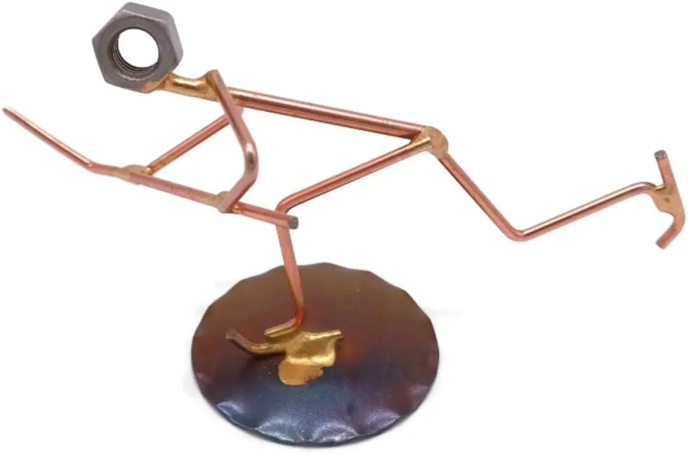 Ice Hockey Collectible Handmade Metal Art Figurine, Desk Accessories, Trophy, Boss Gift, Office Décor, Sports