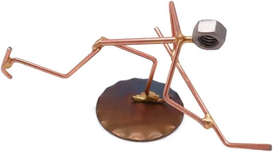 Ice Hockey Collectible Handmade Metal Art Figurine, Desk Accessories, Trophy, Boss Gift, Office Décor, Sports