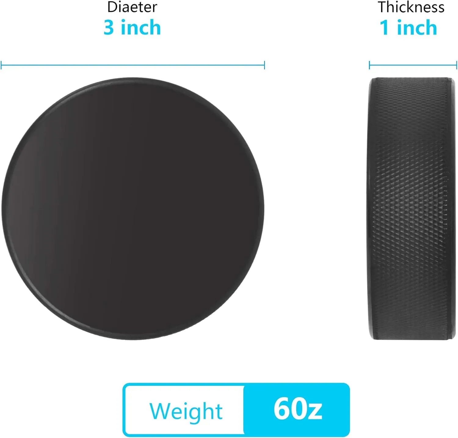 Ice Hockey Pucks for Practicing and Classic Training 1/4/6 Pcs