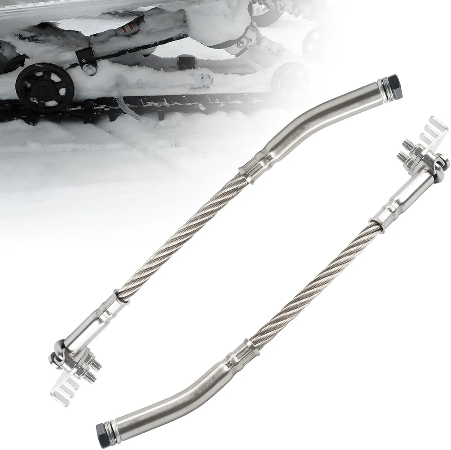 Ice Scratchers Snowmobile | Snowmobile Ice Scratchers with Claw | Ice Scratchers Fits Polaris Arctic Cat Ski-Doo Lynx | For Reverse & Non-Reverse Gear Snowmobiles with Track Heights Over 2.5"
