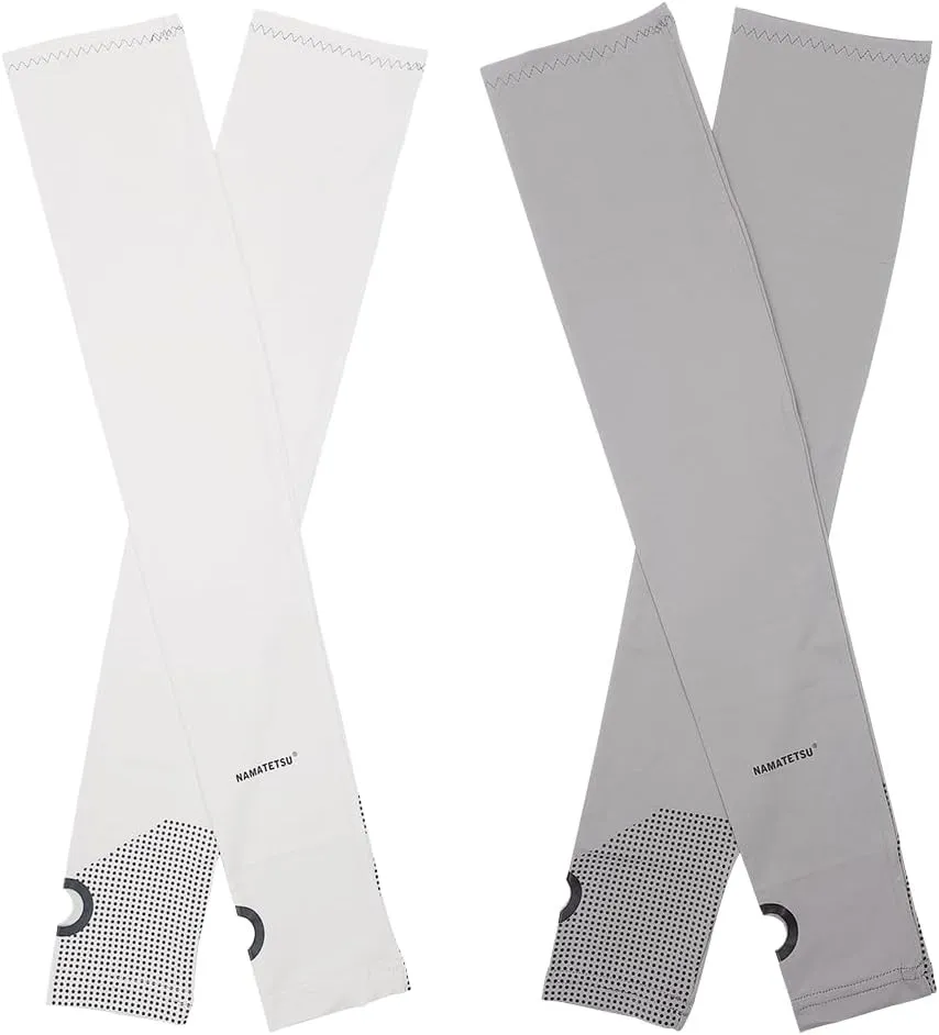Ice Silk Cooling Sun Protection UPF50 UV-resistance Compression Arm Sleeves Warmer Covers Thumb Hole