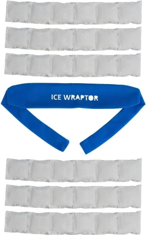 Ice Wraptor Bandana   6 inserts:Just Add Water & freeze. Keep Neck, Head, oints Cool. Portable Ice Therapy for Pain Relief.Adjustable, Lightweight Comfortable- w/ 6 2.5"x15" Reusable Cryosheet Inserts