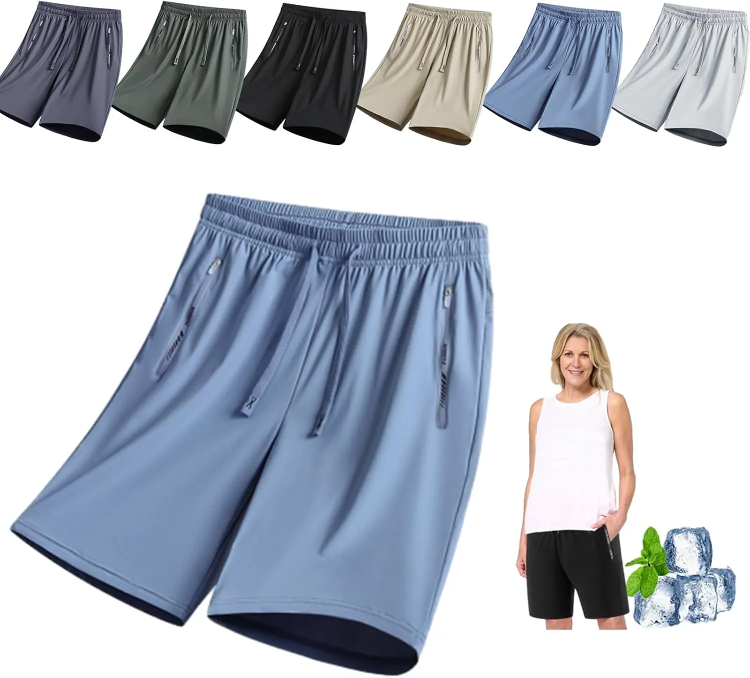 Iced Active Shorts for Senior Women, IcedActive Women's Ice Silk Shorts Over 50