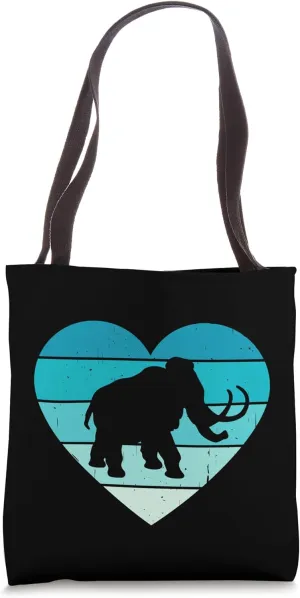 Ich liebe Mammut Retro Stone Age Prehistoric Extinct Ice Age Tote Bag