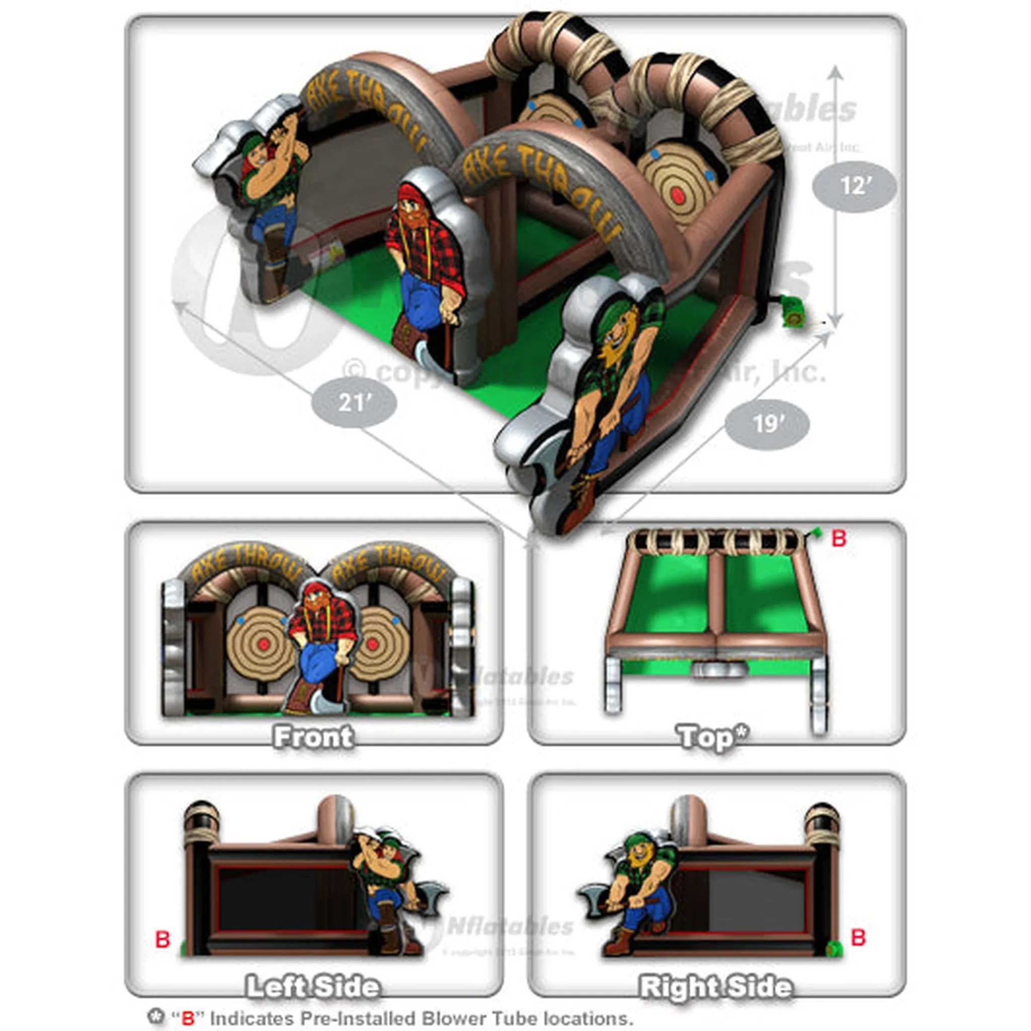 Inflatable Lumberjack Axe Throw (Double)