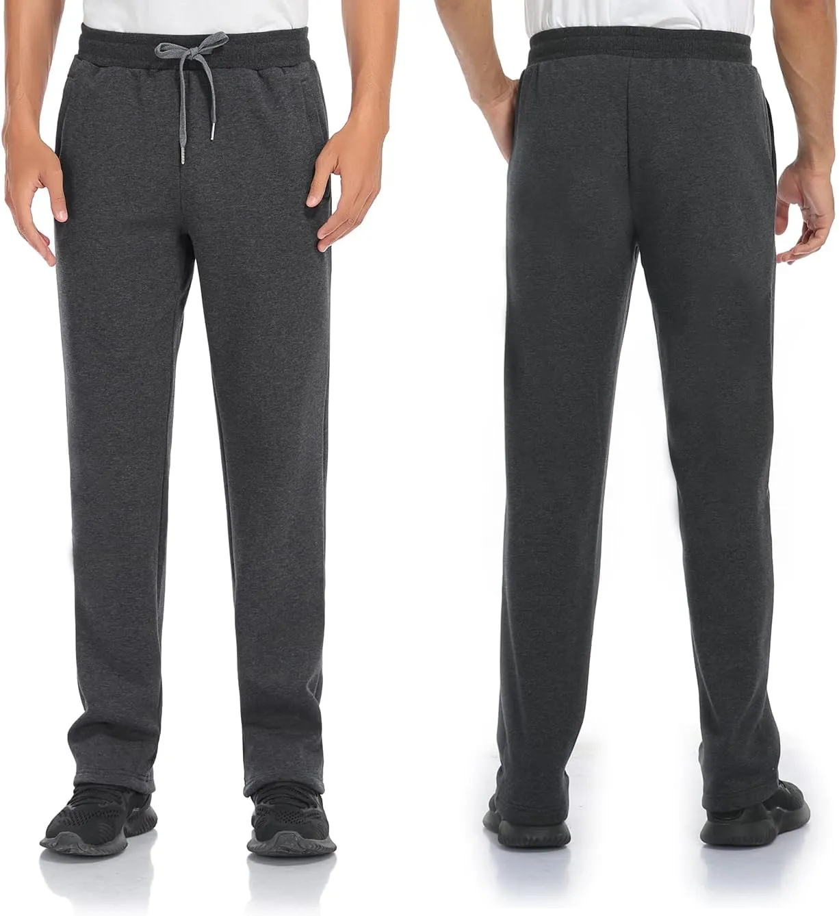 Inno Men's 30" 32" 34" 36" 38" Sherpa Fleece Lined Jogger Pants Warm Sweatpants Thermal Winter Athletic Lounge Short Tall