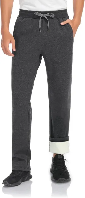 Inno Men's 30" 32" 34" 36" 38" Sherpa Fleece Lined Jogger Pants Warm Sweatpants Thermal Winter Athletic Lounge Short Tall