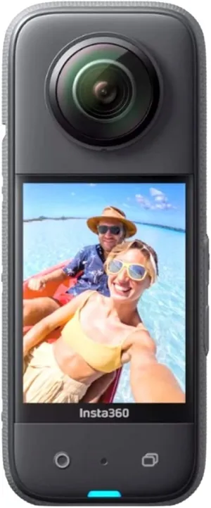 Insta360 X3 - Waterproof 360 Action Camera 1/2" 48MP Sensors 5.7K 360 Active HDR 72MP 360 Photo 4K Single-Lens 60fps 2.29" Touchscreen Live Stream with Extendable Selfie Stick and GPS Bluetooth Remote