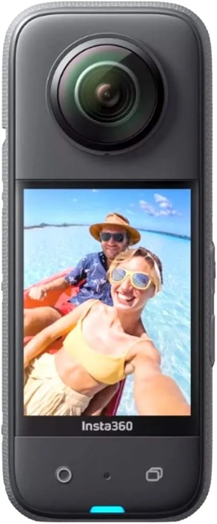 Insta360 X3 - Waterproof 360 Action Camera 1/2" 48MP Sensors 5.7K 360 Active HDR 72MP 360 Photo 4K Single-Lens 60fps 2.29" Touchscreen Live Stream with Extendable Selfie Stick and GPS Bluetooth Remote