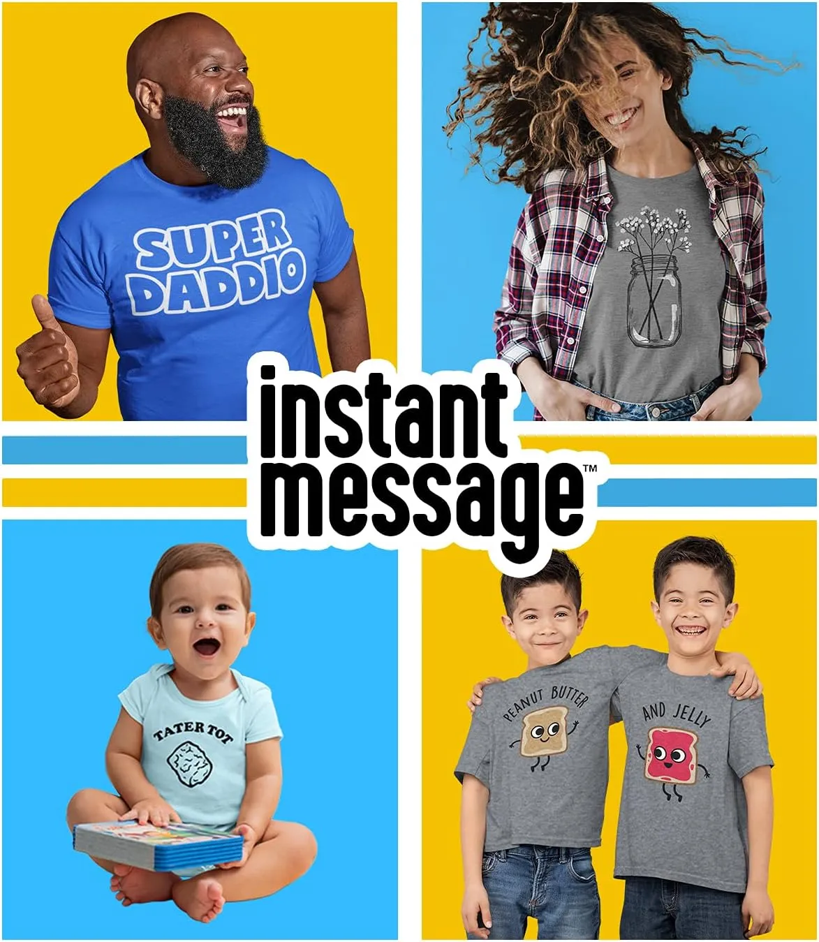 Instant Message - Americana - Red, White, & Blue Ice Cream Sundae - Toddler & Youth Crewneck Fleece Sweatshirt