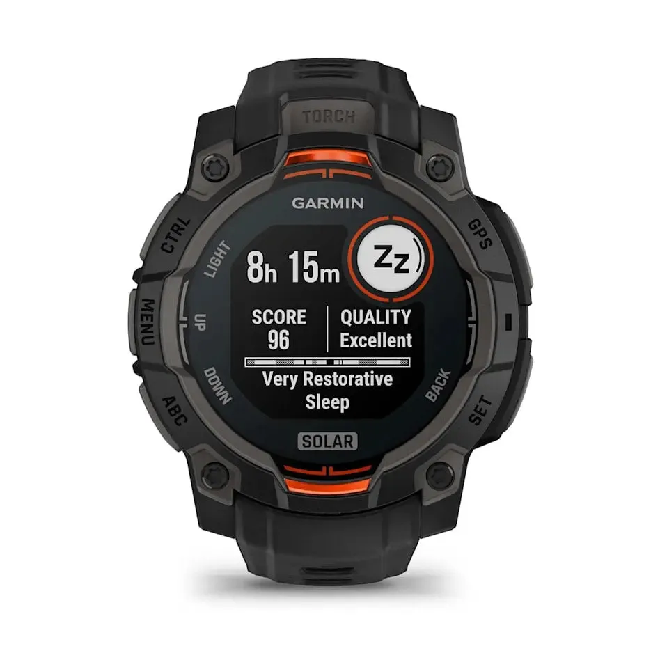 Instinct 3 – 45 mm | Solar - Black with Black Band