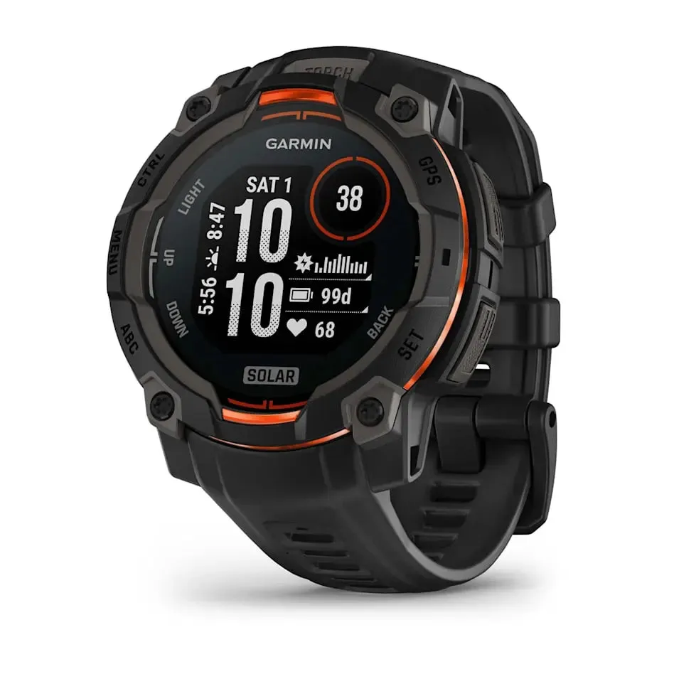 Instinct 3 – 45 mm | Solar - Black with Black Band
