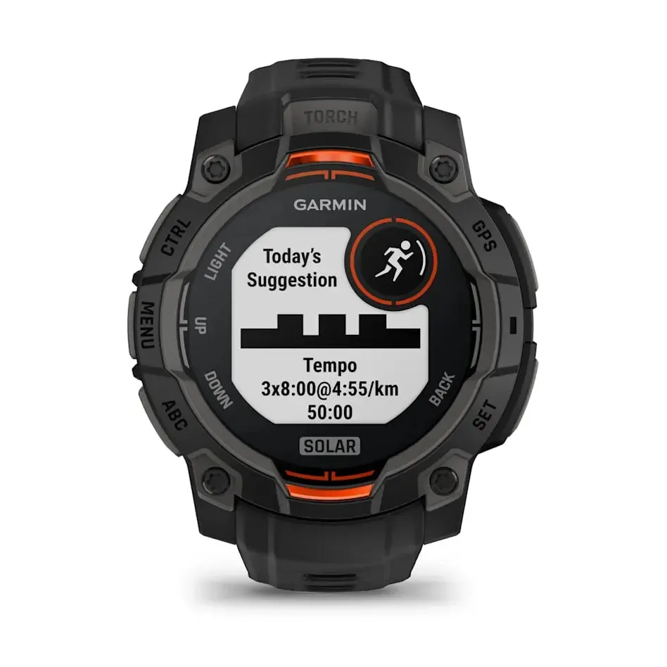 Instinct 3 – 45 mm | Solar - Black with Black Band