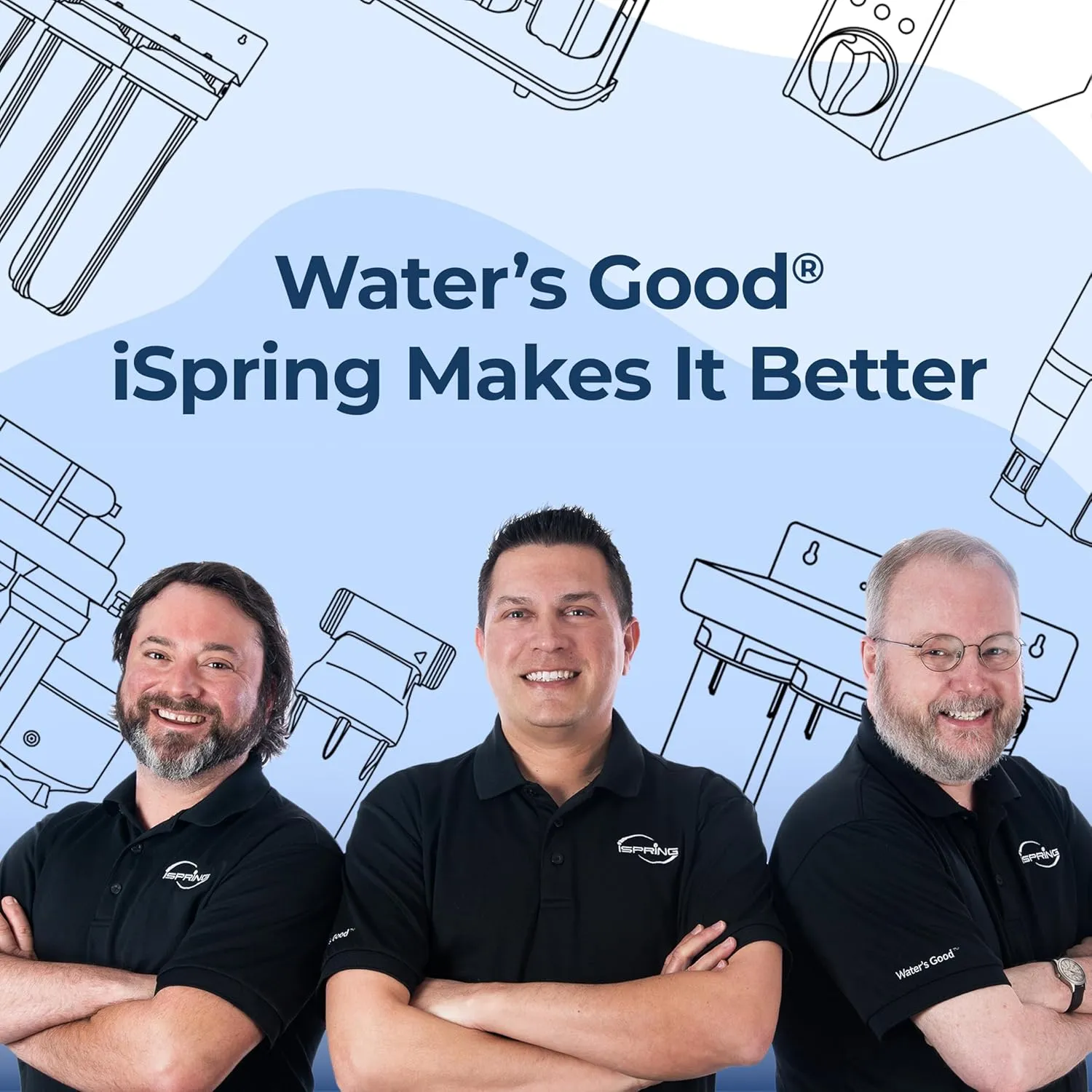 iSpring WCS50KG Whole House Water Softener System, Up to 50,000 Grains High Capacity