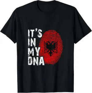 It is in my DNA fingerprint genes Albania flag country Gift T-Shirt