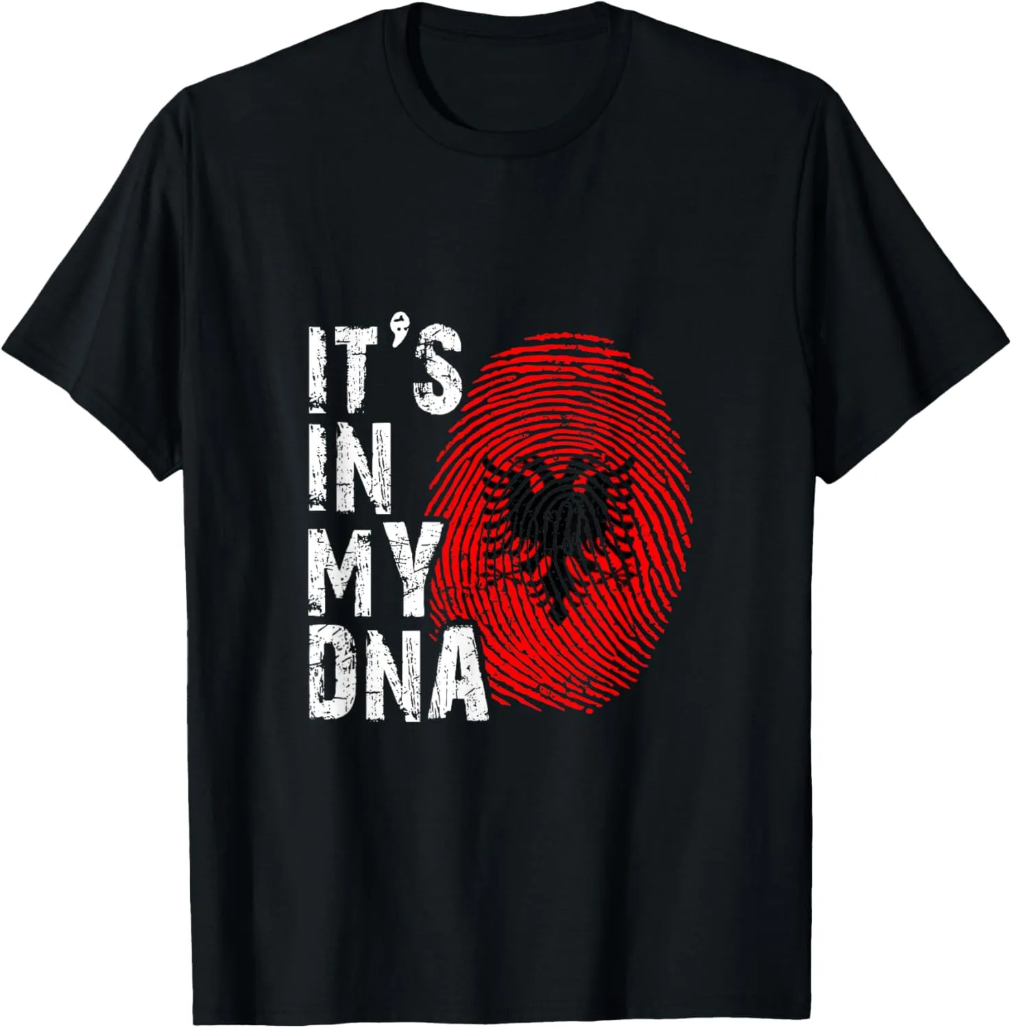 It is in my DNA fingerprint genes Albania flag country Gift T-Shirt