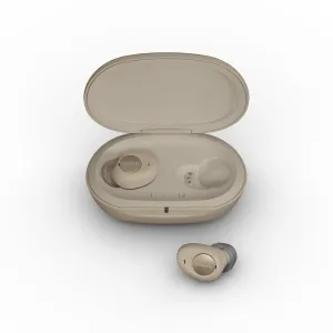 Jabra Enhance Plus Self-Fitting OTC Rechargeable Hearing Aids for Advanced Hearing Enhancement, Music and Calls – (Incompatible with Android) 4 Mics and Powerful Speakers, Made for iPhone – Gold Beige