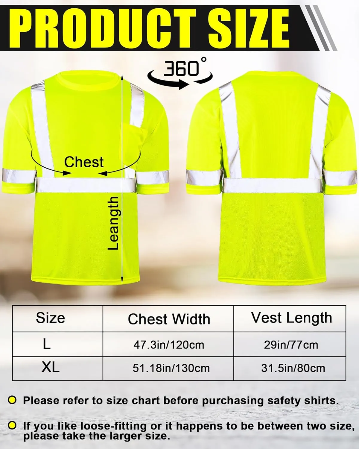 JaGely 6 Pcs Safety Reflective Shirts Short Sleeve Bulk Hi Vis T-shirt High Visibility Construction Work Shirts with Pocket