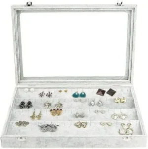 Jewelry Organizer Jewelry Box 10 Different Designs Clear Glass Lid Velvet Jewelry Organizer Box Jewelry Showcase For Watch Earrings Rings. Jewelry Case Jewelry Display Storage