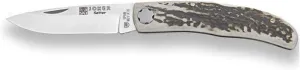 Joker Sports Pocket Folding Knife Setter NC113 with Handle in Olive Wood or Stag Horn, Blade 3.14 inches MOVA, Fishing Tool, Hunting, Camping and Hiking (Stag Horn)