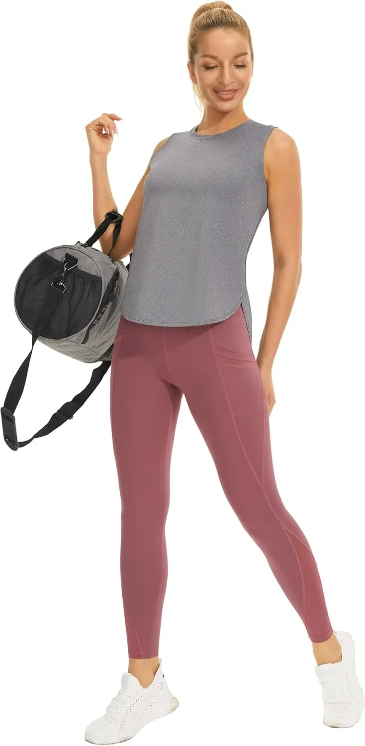 JOYSPELS Ice Silk Workout Tank Tops for Women Cool-Dry Sleeveless Loose Fit Yoga Shirts Athletic
