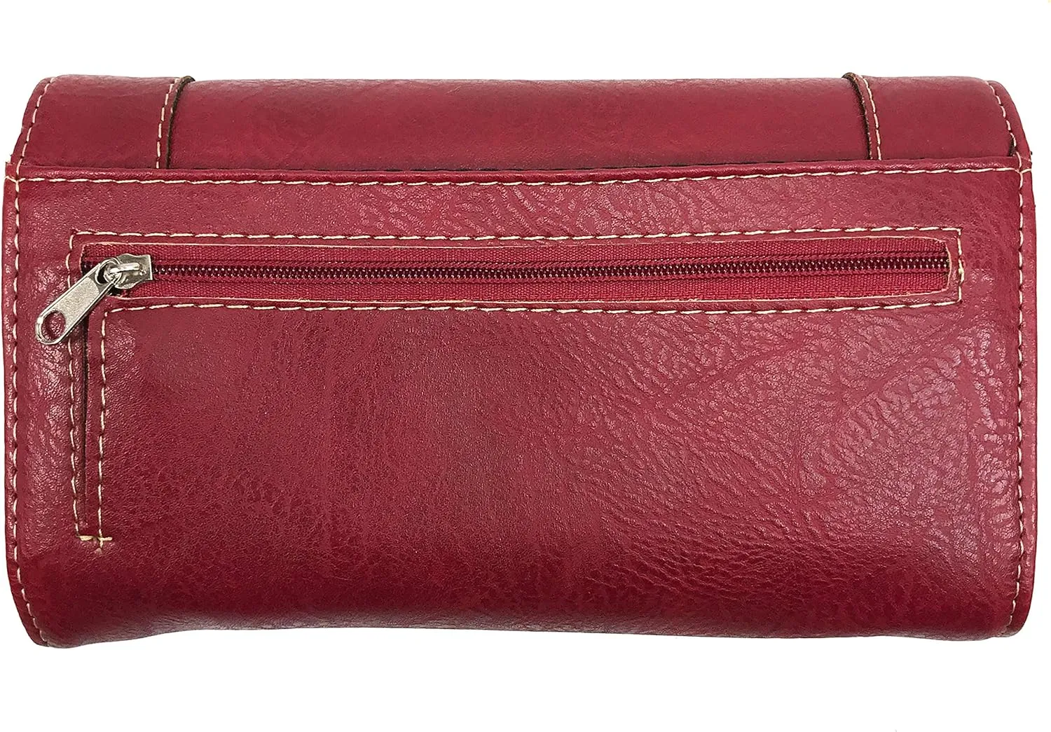 Justin West Dales Pony Horse Embroidery Mane Western Country Women's Crossbody Wallet