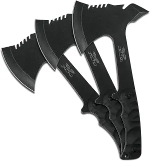 JXE JXO Throwing Axes, 10.1in Overall w/ 3.7in Blade, Full Tang 420HC Stainless Steel Tomahawk, Design for Hawks