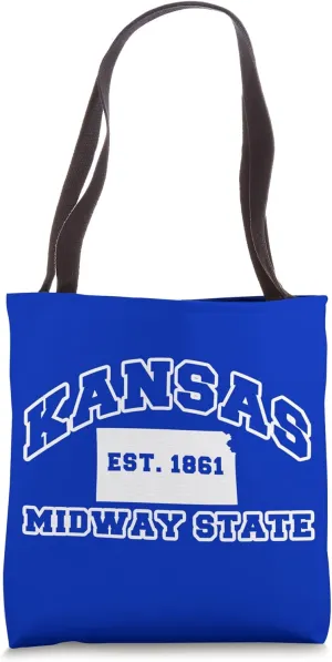 Kansas Souvenir Vacation The Midway State Est 1861 Adults Tote Bag