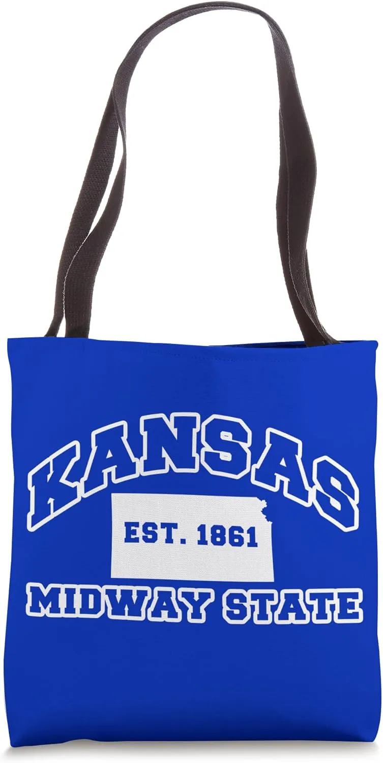Kansas Souvenir Vacation The Midway State Est 1861 Adults Tote Bag