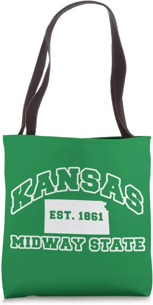 Kansas Souvenir Vacation The Midway State Est 1861 Adults Tote Bag