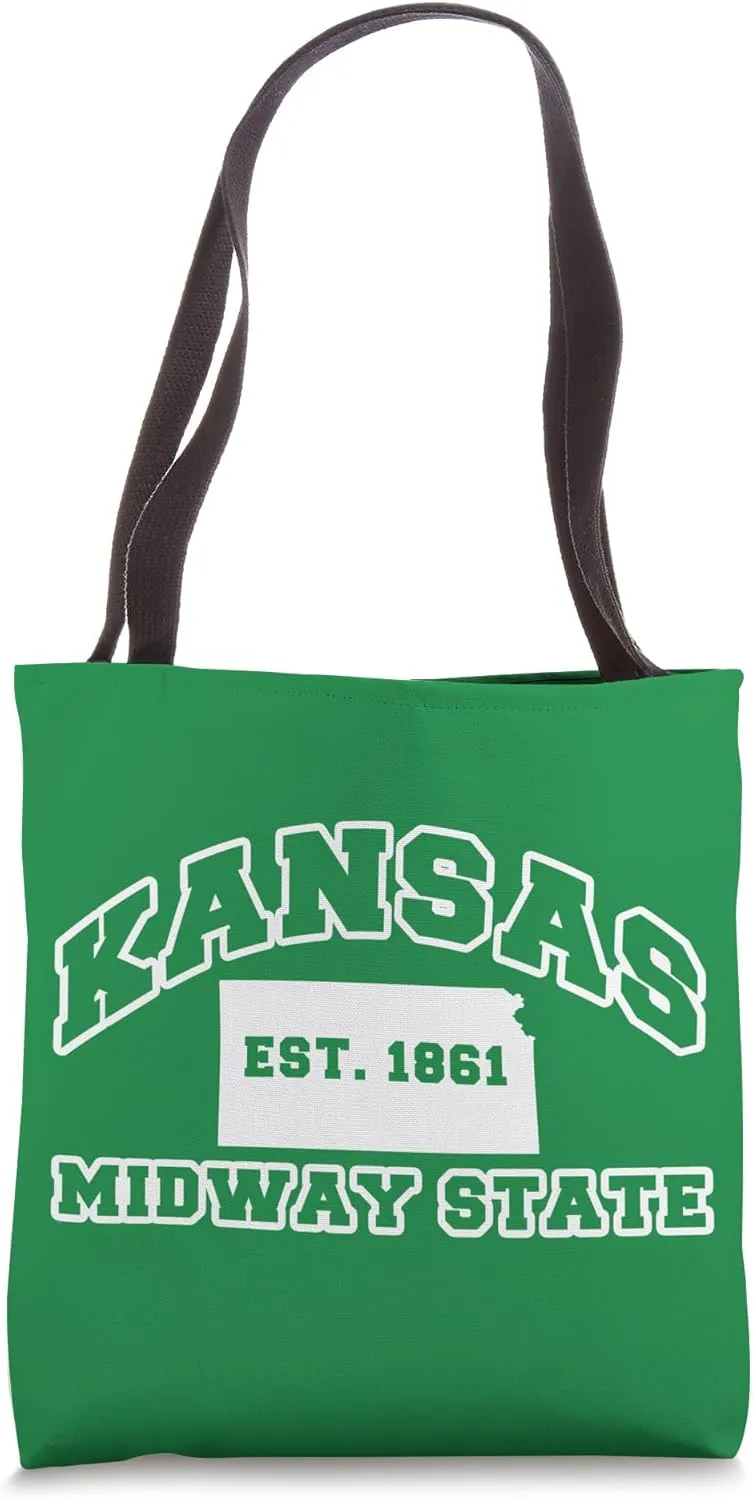 Kansas Souvenir Vacation The Midway State Est 1861 Adults Tote Bag