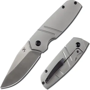 KANSEPT Turaco Pocket Folding Knives for Men EDC Camping Folding Knife 2.85'' CPM-S35VN Material Pocket Folding Knife with Bronze Anodized Titanium Handle Everyday Carry K2049A1