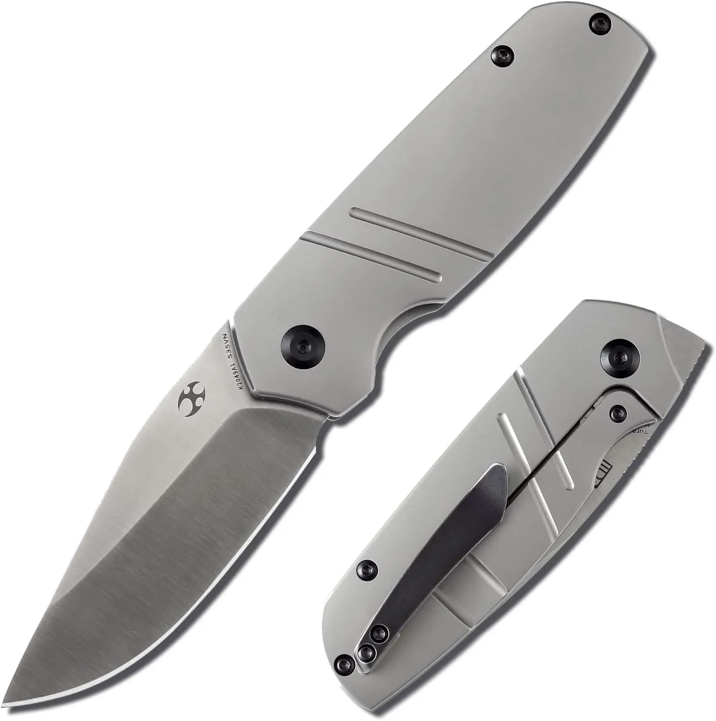 KANSEPT Turaco Pocket Folding Knives for Men EDC Camping Folding Knife 2.85'' CPM-S35VN Material Pocket Folding Knife with Bronze Anodized Titanium Handle Everyday Carry K2049A1