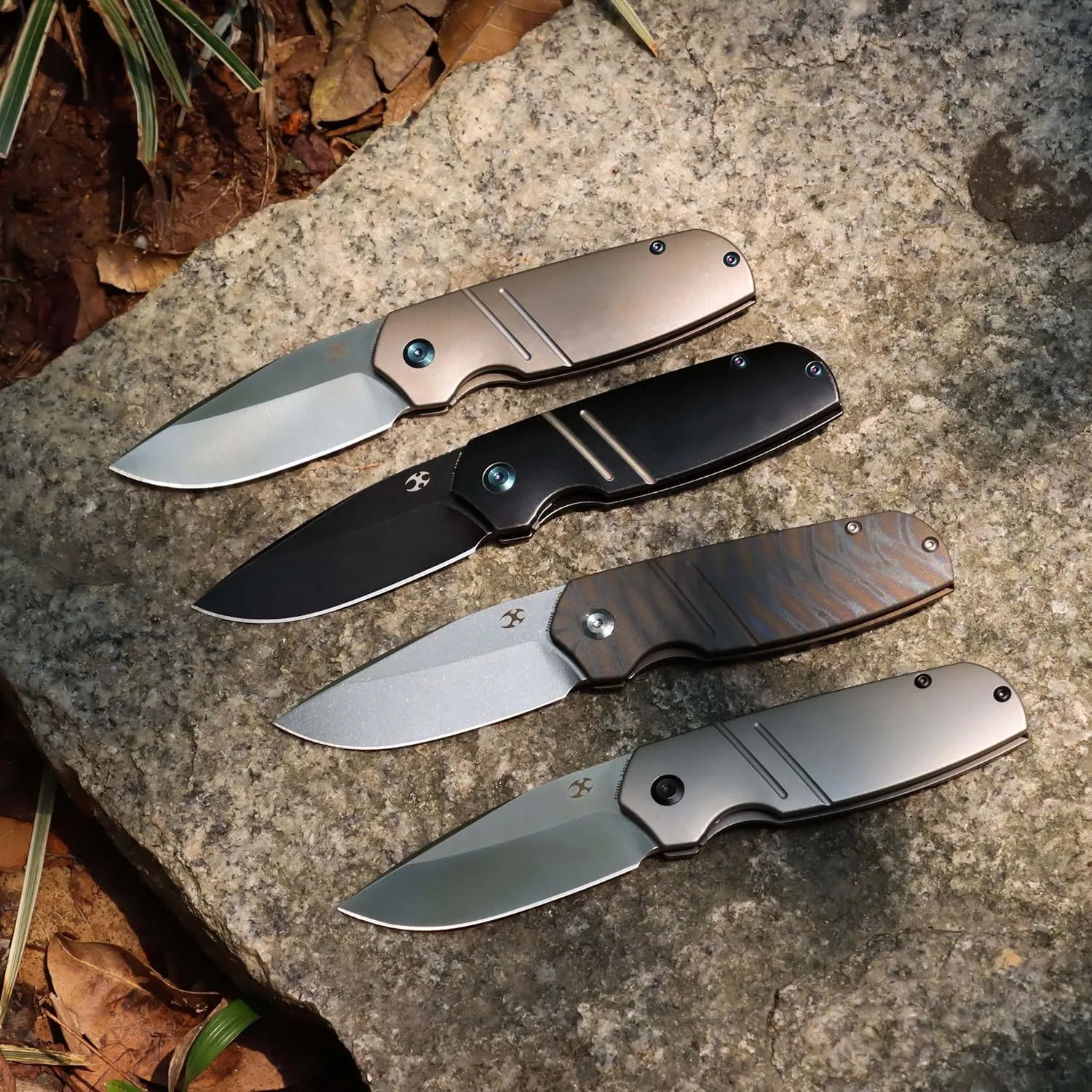 KANSEPT Turaco Pocket Folding Knives for Men EDC Camping Folding Knife 2.85'' CPM-S35VN Material Pocket Folding Knife with Bronze Anodized Titanium Handle Everyday Carry K2049A1