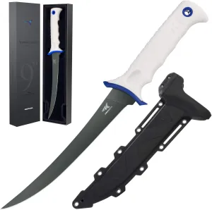 KastKing Spartacus Fillet Knife, Razor Sharp 8Cr14 Stainless-Steel Blade, Boning and Food Prep Knives, Durable/Comfortable Handles, Protective Sheath, Perfect for Fresh or Saltwater