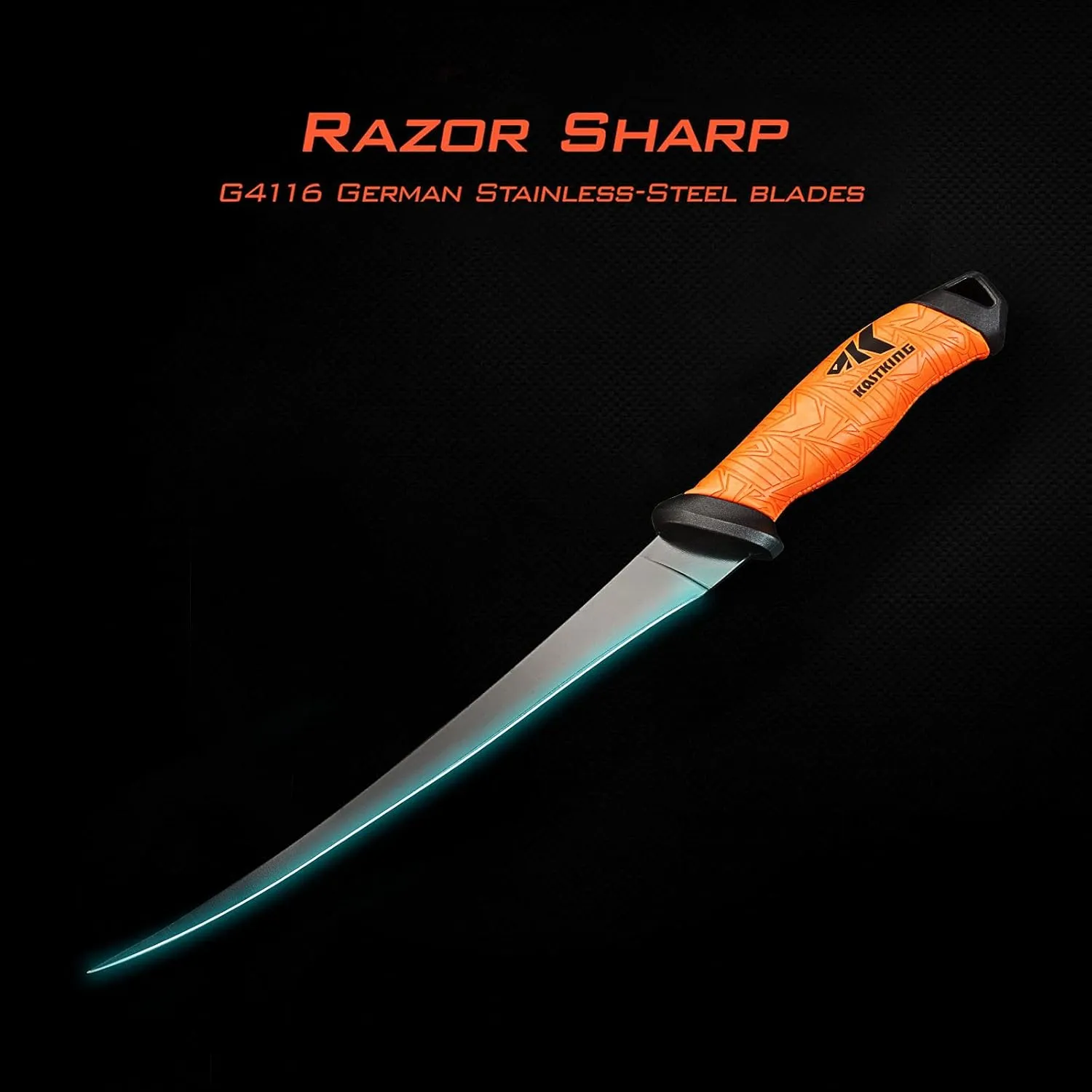 KastKing Speed Demon Pro Fillet Knife - Razor Sharp G4116 German Stainless-Steel Blade, Professional Level Knives for Filleting and Boning, Non-Slip Handles, Includes Protective Sheath