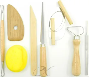 Kemper 9 Pc Pottery Tool Set w/ Fettling Knife for Ceramic, Polymer Clay #ATPTK9