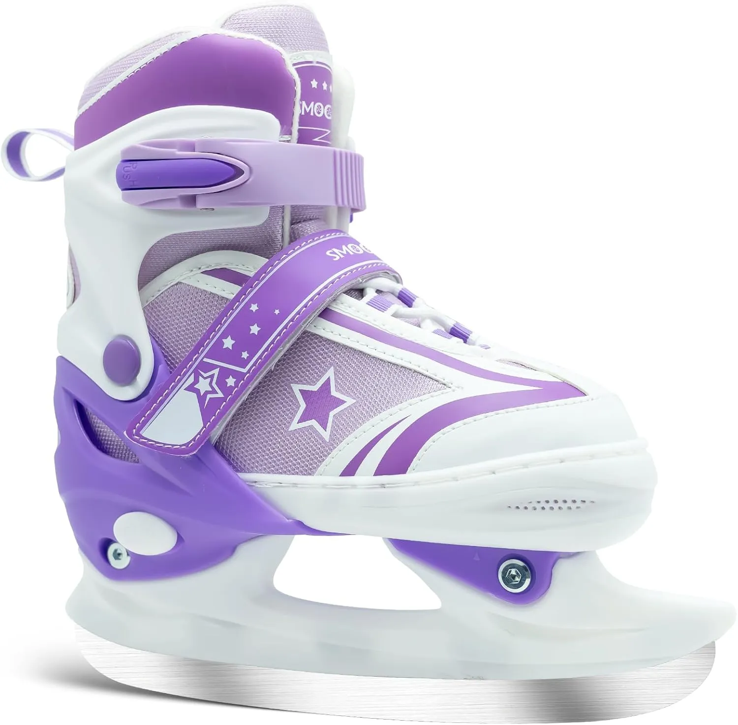 Kids Adjustable Ice Skates for Boys and Girls, Hockey Lace-Up Skate,Ice Skating Shoes for Beginner with Smooth Blades Ages 5-12, Suitable for Outdoor and Skating Rinks